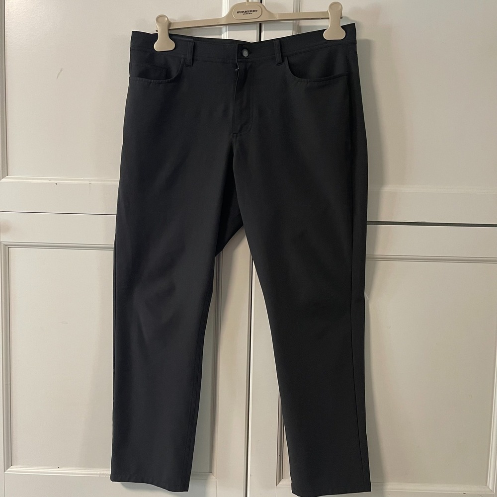 Wallin & Bros Mens Tech Chino Pants Gray Stretch 5-Pocket Trousers Size 36x28